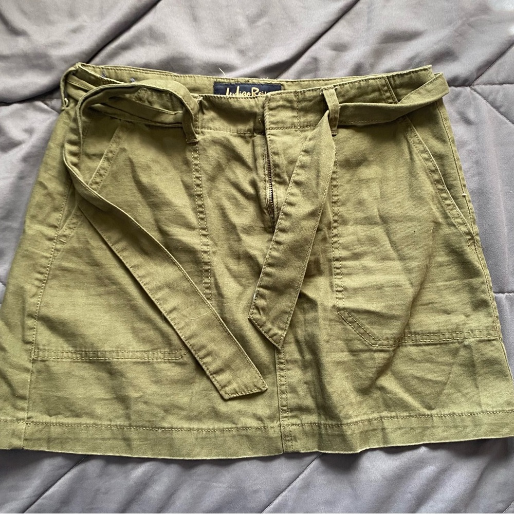Indigo Rein Olive Mini Utility Skirt